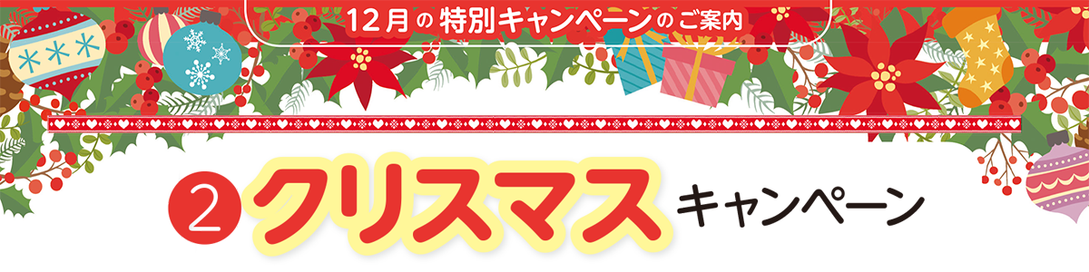 12月の特別キャンペーンのご案内 クリスマスキャンペーン